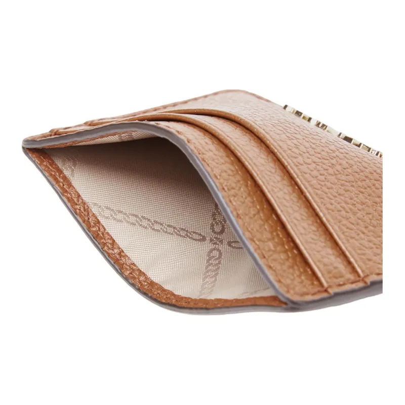 MICHAEL KORS Jet Set Leather Card Holder Women's Brown-4