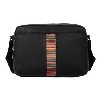 Paul Smith Calfskin Shoulder Bag, Crossbody Bag Men's Black