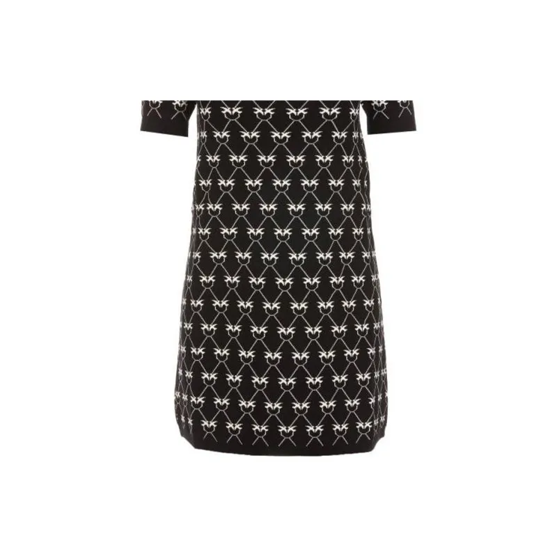 PINKO Short Sleeved Dress Women's Black-5