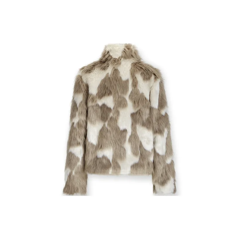 NAWS Cropped Coats Women's Caramel Milk Coffee-1