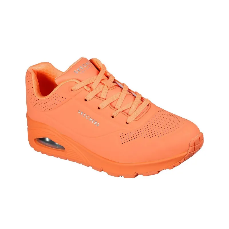 Skechers Uno Cushioned Slip Resistant Low Top Running Shoes Women's Orange-2