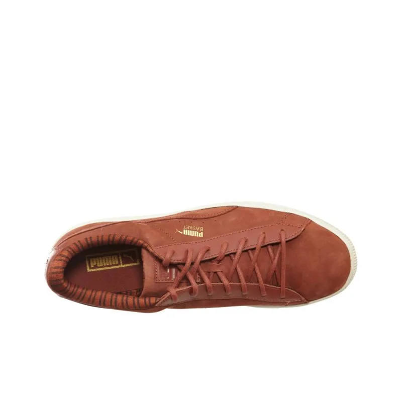 PUMA Basket Classic Anti Slip Wear Resistant Low Top Skateboard Shoes Men's Brown-2