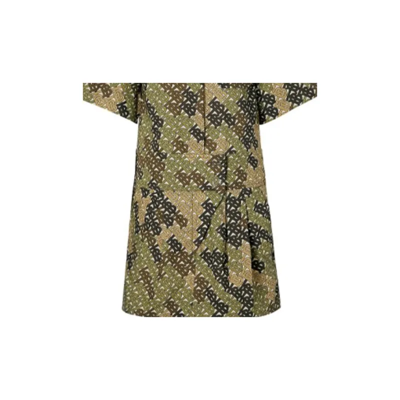 Burberry Short-Sleeved Dresses Women's Army Green-5