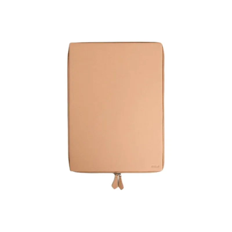ZARA Cow Leather Laptop Bag Women's Light Beige-0