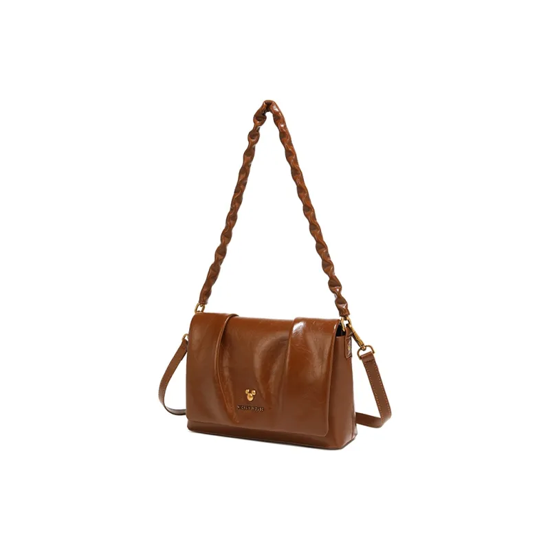 Disney PU Pleated Small Square Bag Regular Women's Black/Coffee/Burgundy-99