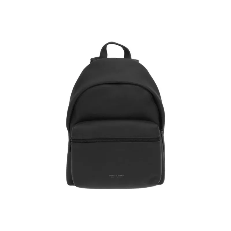 Bottega Veneta Leather Black Backpack Black-1