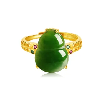 YUANYUXIANG Hetian Jade Rings Green Jade Women's
