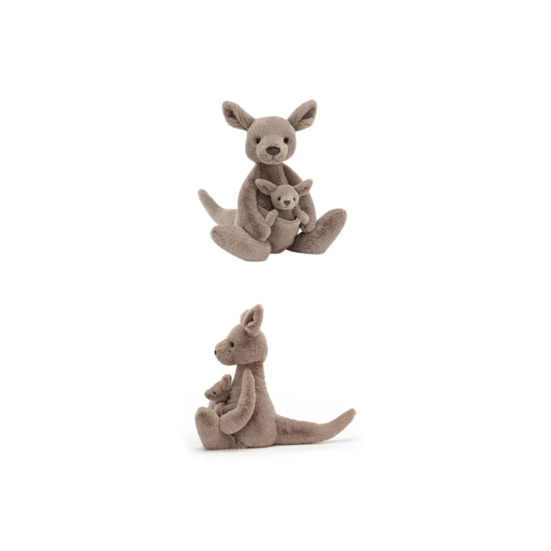 JELLYCAT Jungle Animal Collection Kana Kangaroo Dolls Plush Doll 37cm Height-3