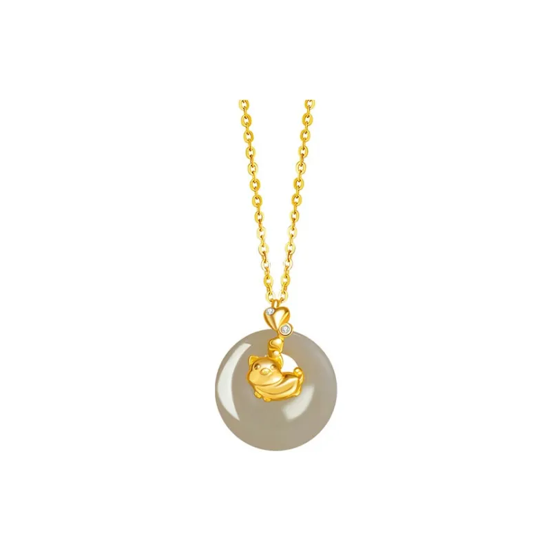 Chongqing Gold Store Chalcedony Necklaces Women's-15