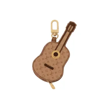 LOUIS VUITTON Leather Trim Charm Bag Accessory Women's Brown