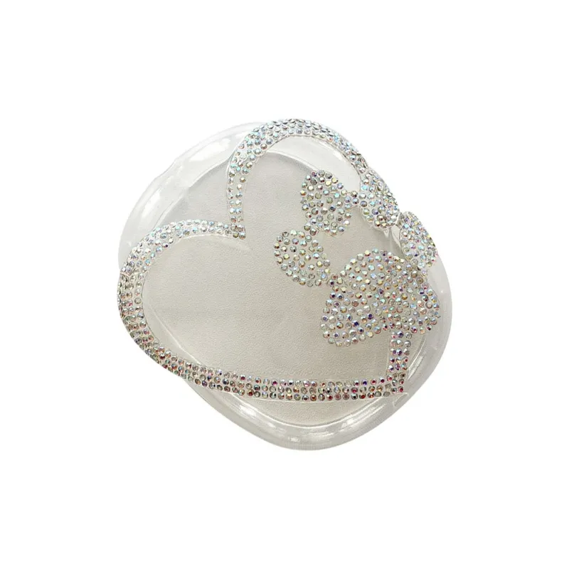 Baohuguang Compatible With AirPods Max TPU Ins High Value Multicolor Sparkling Diamond Heart Headphone Set-1