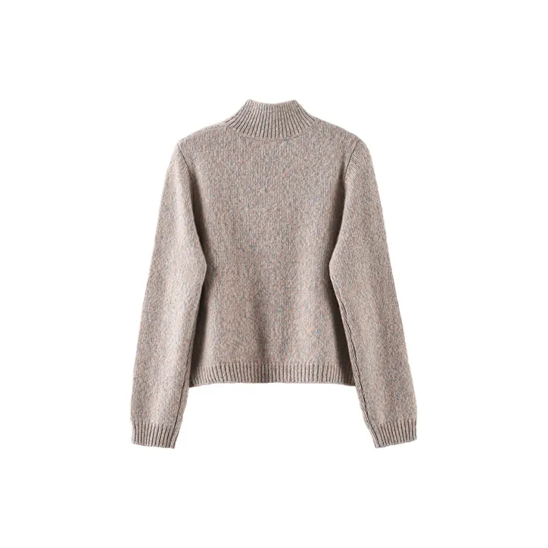 MAIGRE SIMHAT Cashmere Sweater Women's Pink Gray Floral Yarn-1
