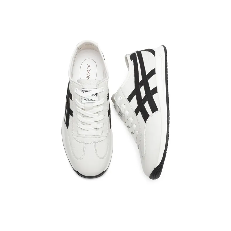 AOKANG Low Top Casual Shoes Men's White Black-2