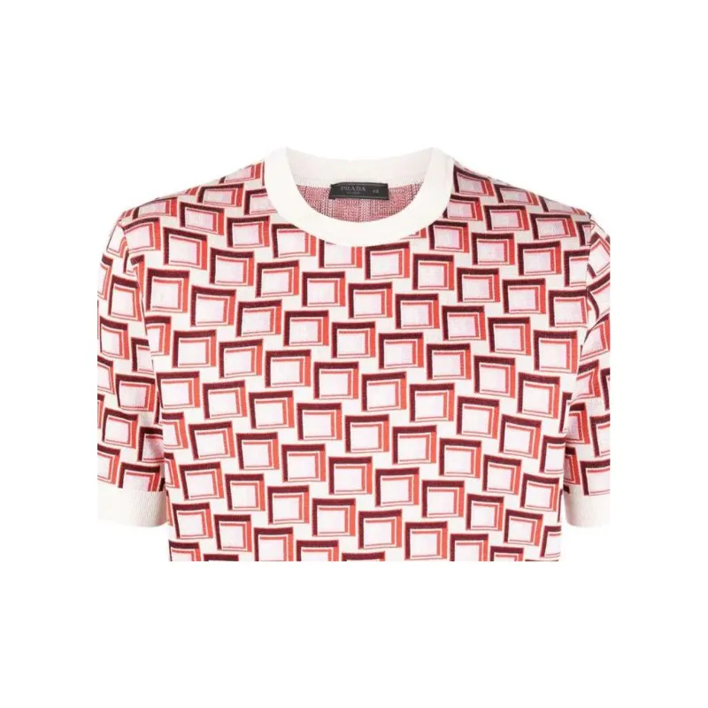 PRADA T-Shirts Men Pink-4