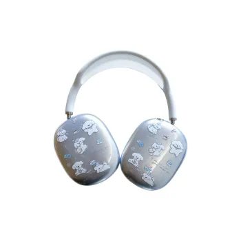 Baohuguang Compatible With AirPods Max TPU Ins Cute Cartoon Curl Puppy Headphone Set