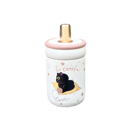 FGHGF Compact Minimalist Style Cute Cat Insulated Cup 500ml