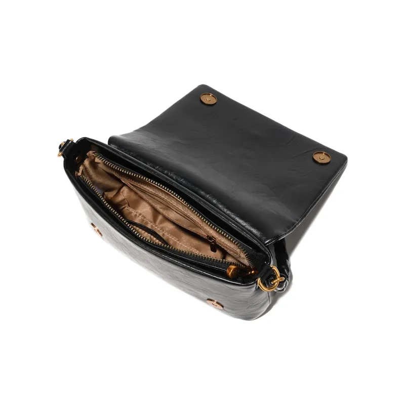 Disney PU Pleated Small Square Bag Regular Women's Black/Coffee/Burgundy-83