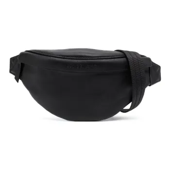 LONGCHAMP Cow Leather Sling Bag Fanny Pack Crossbody Bags Medium Size Women's Black