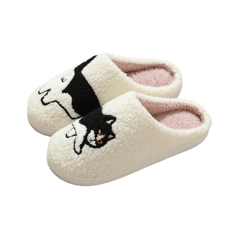 Meter Fall And Winter Women's Cute Cartoon Dog Cotton Slippers Home Indoor Slip Resistant Cotton Slipper Shoes-8