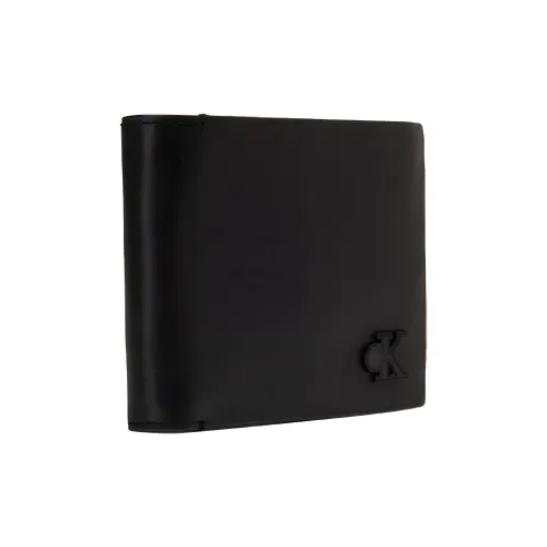 CALVIN KLEIN Cow Leather Card Holder Wallet Men's Black