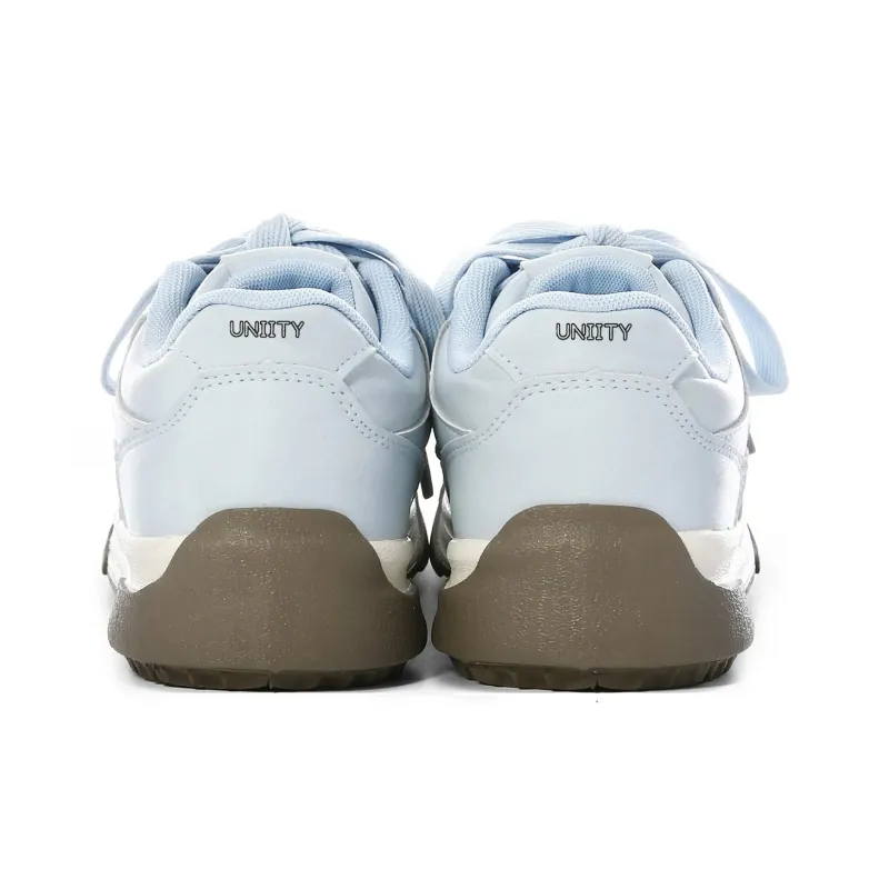UNIITY Wear Resistant Lightweight Breathable Height Increasing Low Top Skateboard Shoes Women's Blue-4