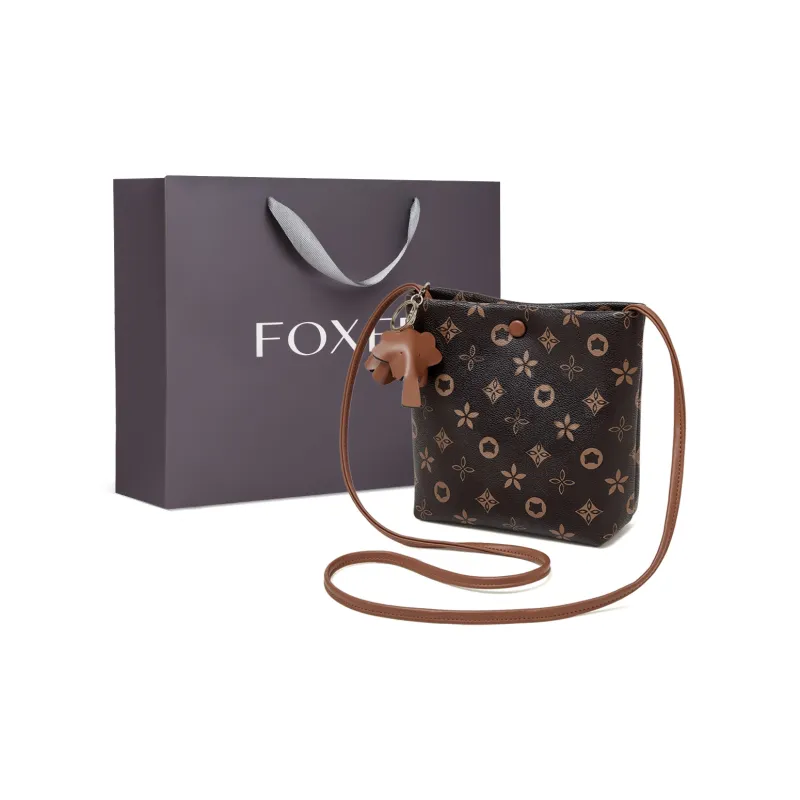 FOXER Synthetic Leather Magnetic Closure Bucket Bag Crossbody Bag, Shoulder Bag Regular Women's Multicolor-6