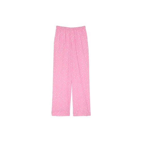 Victoria's Secret PINK Flannel Sleep Pants / Moonstone Pink/ White Dots Pajama Pants Women's Moonstone Pink