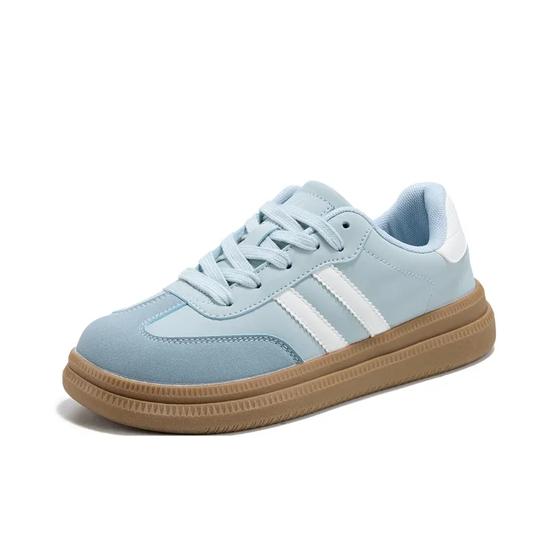 La Chapelle Anti-Slip Wear-Resistant Low-Top Skateboard Shoes Women's Blue-1