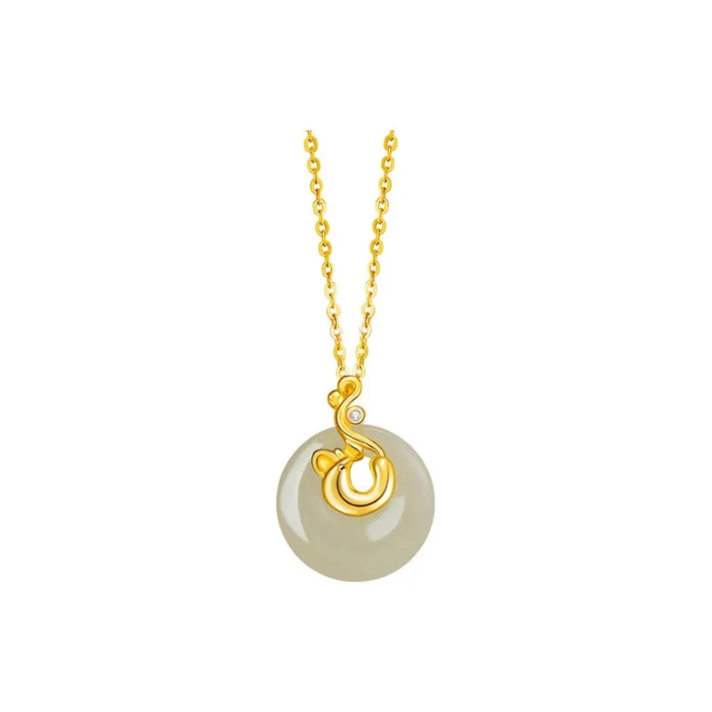 Chongqing Gold Store Chalcedony Necklaces Women's-5