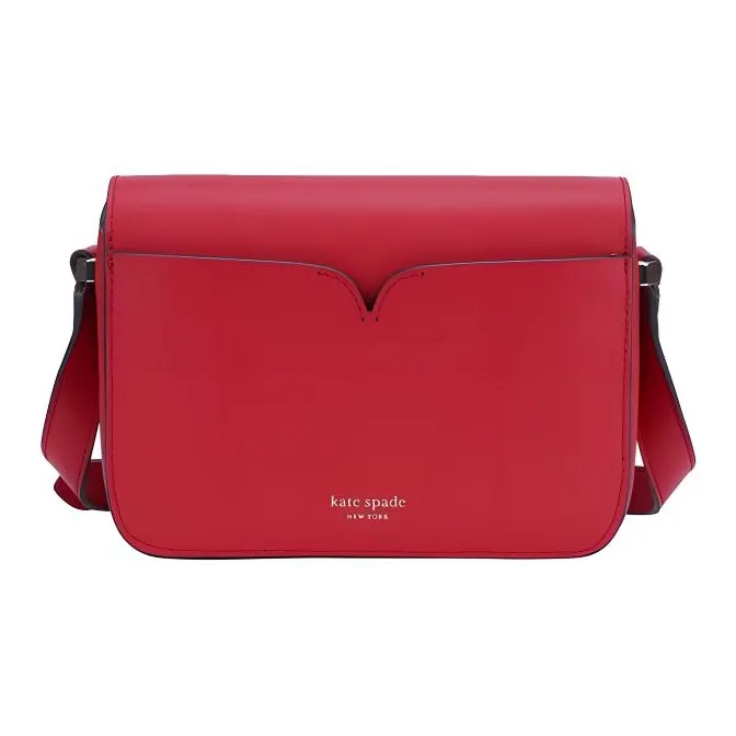 Kate Spade Nicola Leather Crossbody Bag Shoulder Bag Small Size Women's Red-1