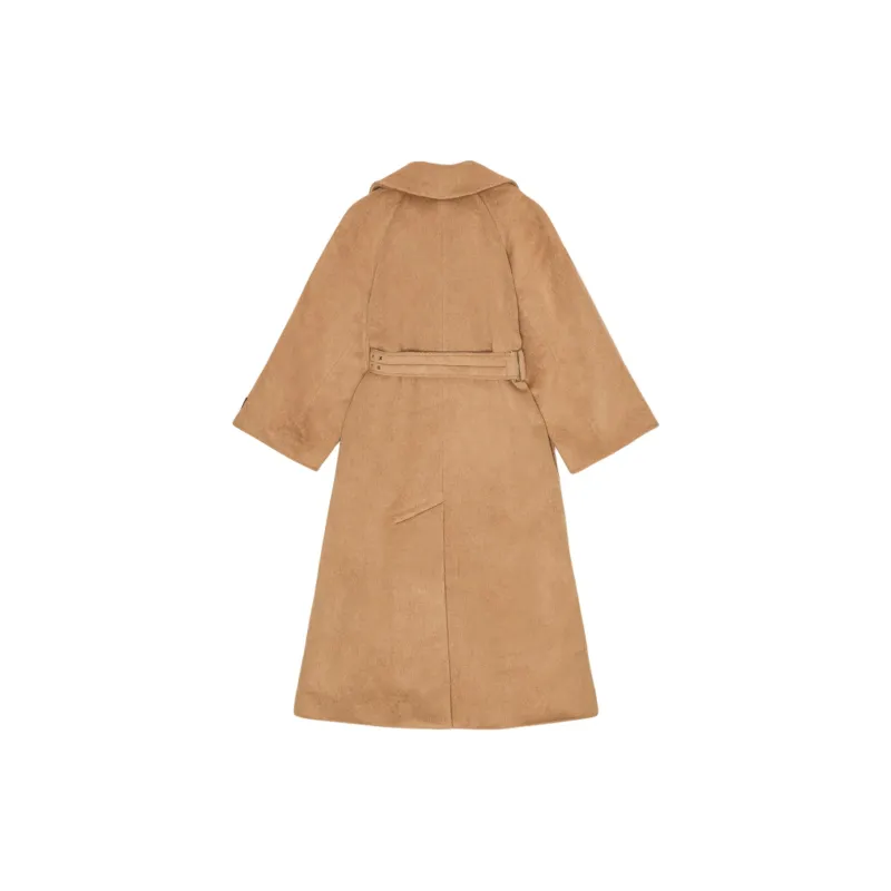 GANNI Belted Waist Long Coat-1