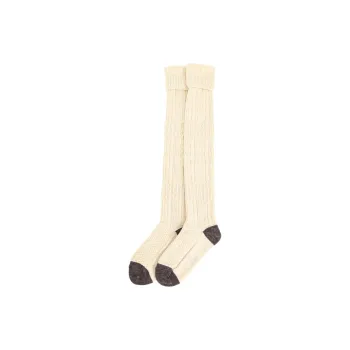 Yohji Yamamoto Thigh-high Socks Women's 1 Pack Ivory White