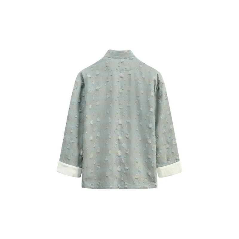 XUANSHENG Jackets Coats Men's Light Blue-1