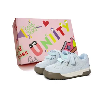 UNIITY Wear Resistant Lightweight Breathable Height Increasing Low Top Skateboard Shoes Women's Blue