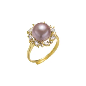 ZHENZHUAOMI Freshwater Pearl Pearl Rings Women's