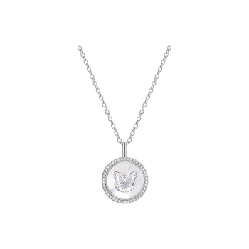 PEACE & CAT S999 Fine Silver Necklaces Women's