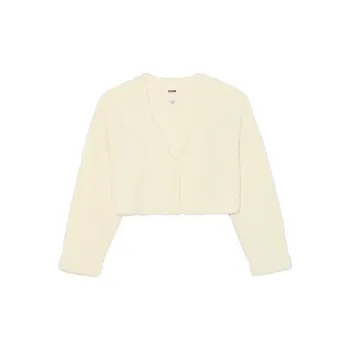 Victoria's Secret PINK Co ZZZy Fleece Cropped Cardigan / Creamer Pajama Tops Women's Yellow