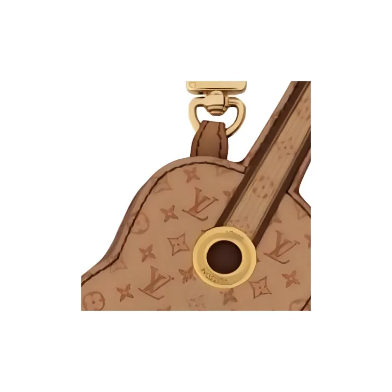 LOUIS VUITTON Leather Trim Charm Bag Accessory Women's Brown-4