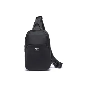 SEPTWOLVES Fabric Sling Bag Men's Black