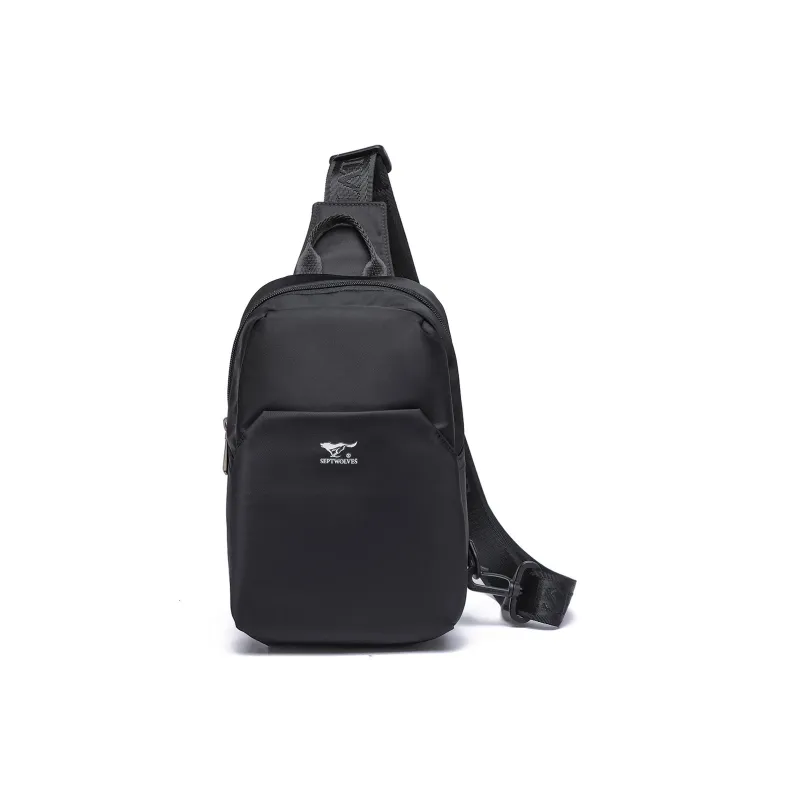 SEPTWOLVES Fabric Sling Bag Men's Black-0