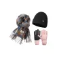 Scarf+Hats & Caps+Pink Gloves