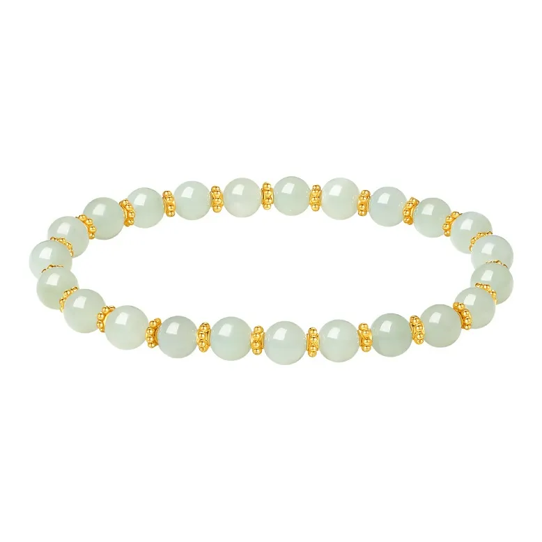 ALLOVE Hetian Jade Bracelets Pale Greenish White Jade Women's-0