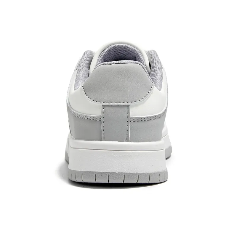 La Chapelle Cushioning Wear-Resistant Low-Top Skateboard Shoes Women's White Gray-5