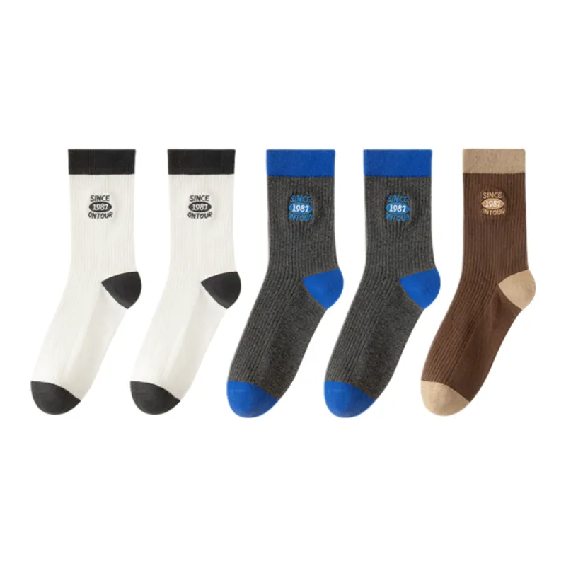 Lan Miao Mid Calf Socks Men's 5 Pack-4