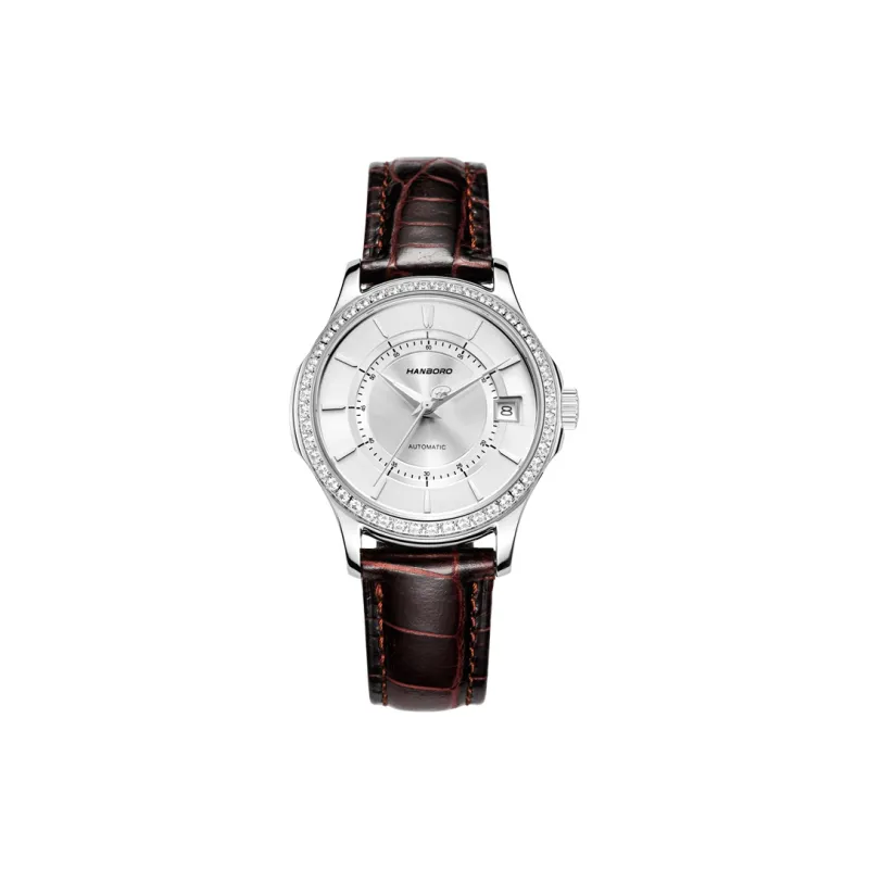 HANBORO Mechanical Movement Watch Women's Watch White Dial-8