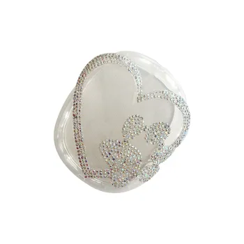 Baohuguang Compatible With AirPods Max TPU Ins High Value Multicolor Sparkling Diamond Heart Headphone Set