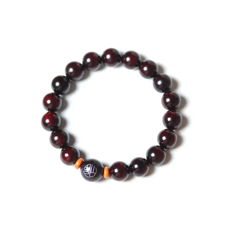 LINKY Laboratory Small Leaf Red Sandalwood Bracelets Unisex-4