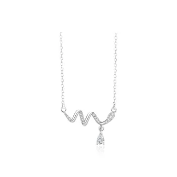 Chongqing Gold Store S925 Silver Cubic Zirconia Necklaces Unisex