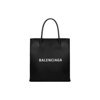 Balenciaga Calfskin Tote Bag Shopping Bag Handbag Mini Unisex Black