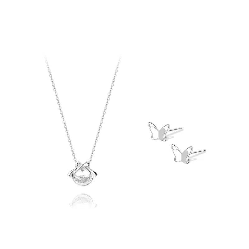 BLANK IN BLANK Zircon Necklaces Women's Bestie Couple Birthday Girl-0